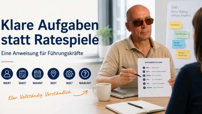 Klare Aufgaben im Bürogespräch von Ben Delarosa